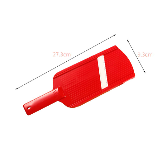 Adjustable Ceramic Mandoline Slicer in Red with Handguard, 11 by 4 Inch - Image 2