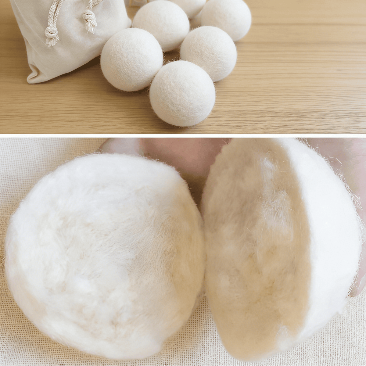 Wool Dryer Balls, Reusable Two-Pack That Softens Laundry Without Liquid - Image 4