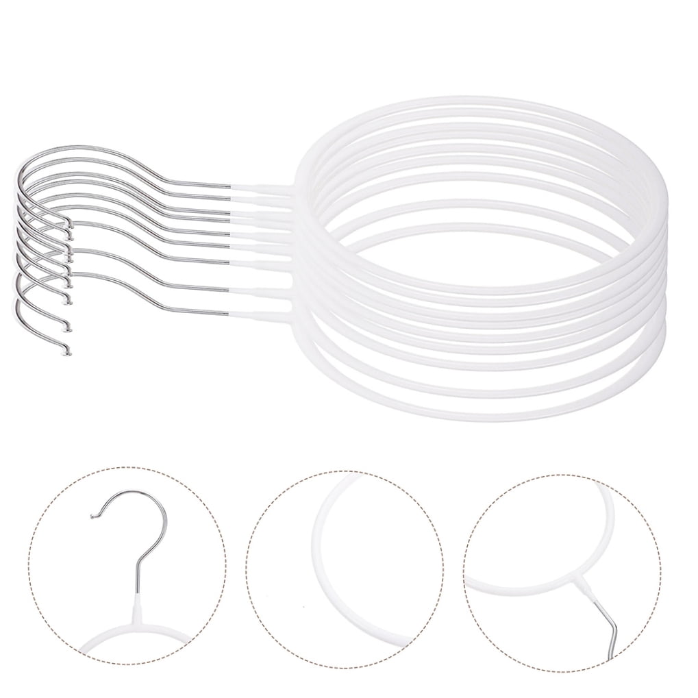 Scarf and Belt Hangers, Ten White Racks for Closet Rods, 9.04 Inch - Image 5