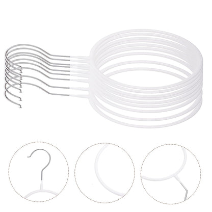 Scarf and Belt Hangers, Ten White Racks for Closet Rods, 9.04 Inch - Image 5