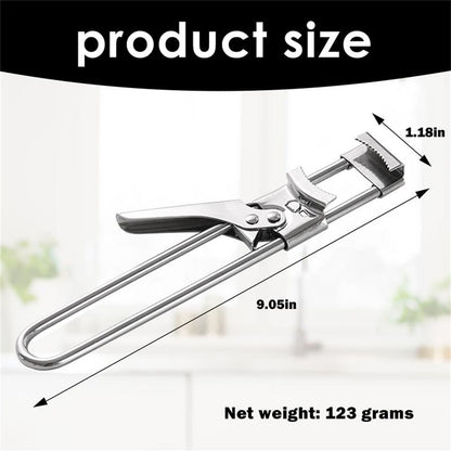 Adjustable Jar and Can Opener in Stainless Steel with Easy-Grip Handle - Image 2