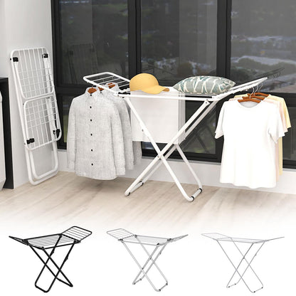 Folding X-Frame Clothes Drying Rack for Indoor and Outdoor Airing - Image 2