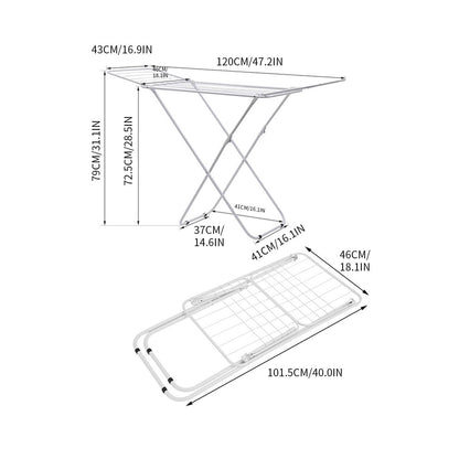 Folding X-Frame Clothes Drying Rack for Indoor and Outdoor Airing - Image 3