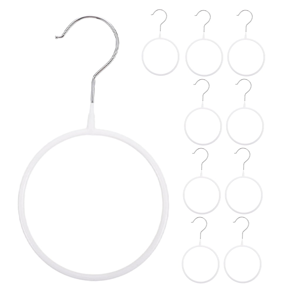 Scarf and Belt Hangers, Ten White Racks for Closet Rods, 9.04 Inch - Image 6