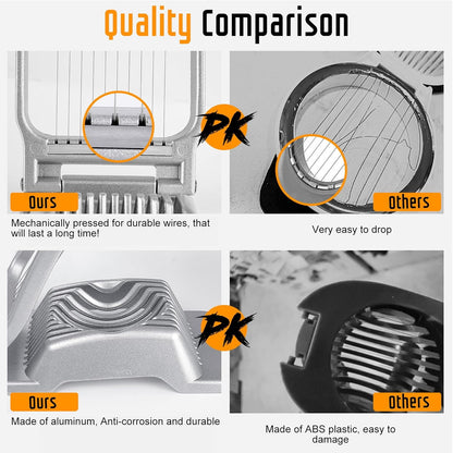 Aluminium Egg Slicer with Ten Steel Wires for Eggs, Cheese and Berries - Image 3