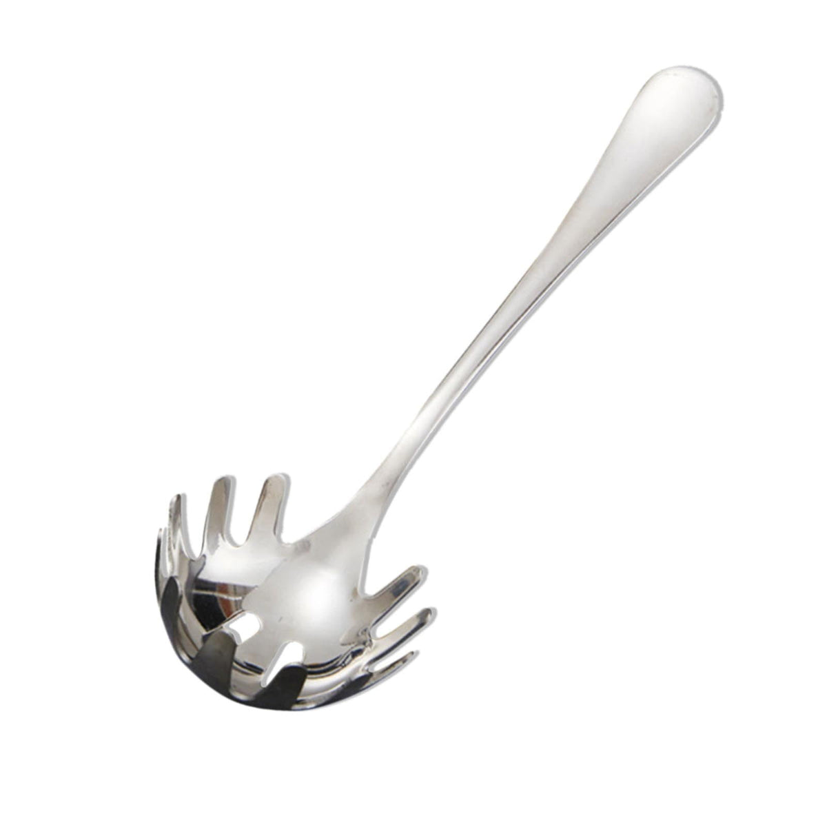 Slotted Pasta Serving Spoon in Mirror-Polished Stainless Steel, 9.4 Inch