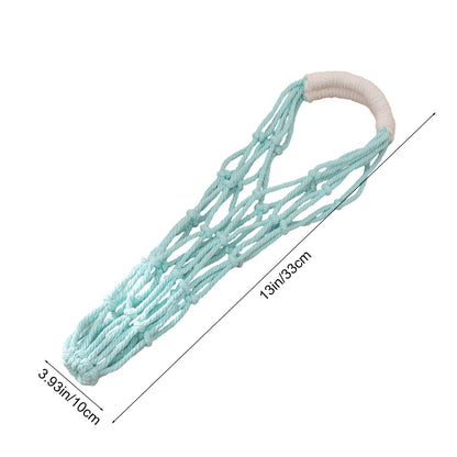 Macrame Bottle Carrier in Cotton Rope, Handmade Net Sling for Hikes - Image 3