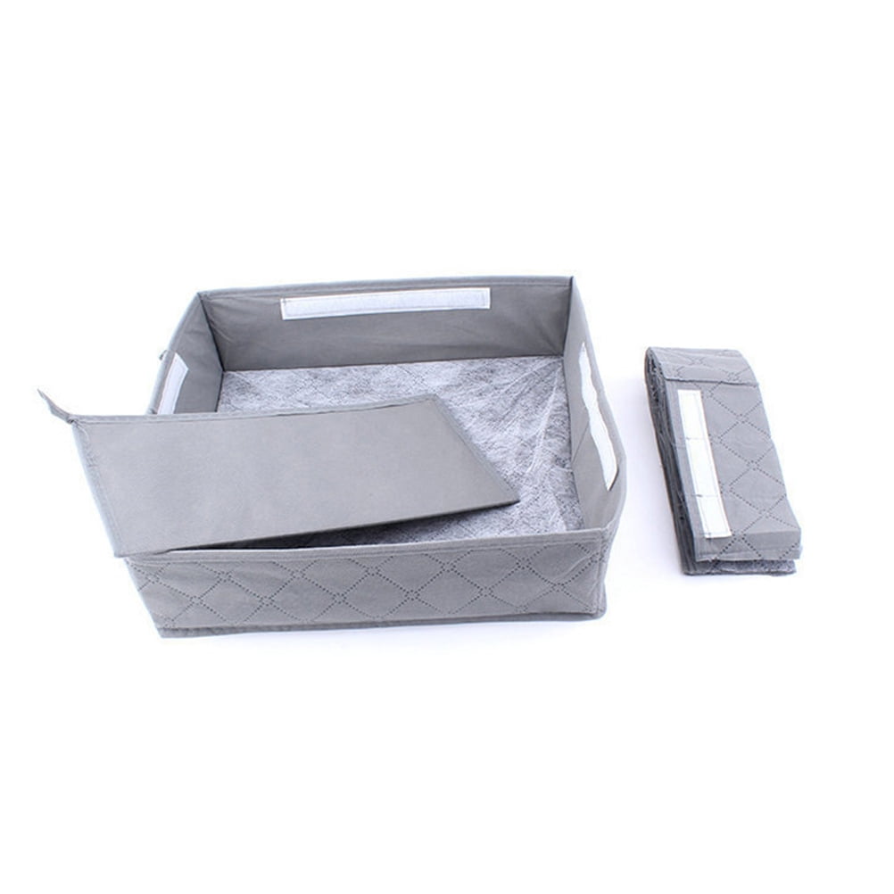 Grid Drawer Organisers for Socks and Underwear, Two Grey Inserts, 30 Slots