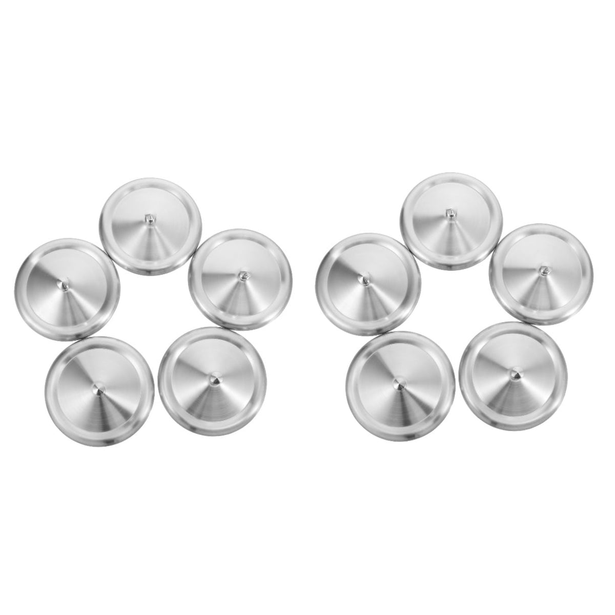 Stainless Steel Cup Covers, Ten Round Mug Lids with Lift Handle, 3.73 Inch - Image 4