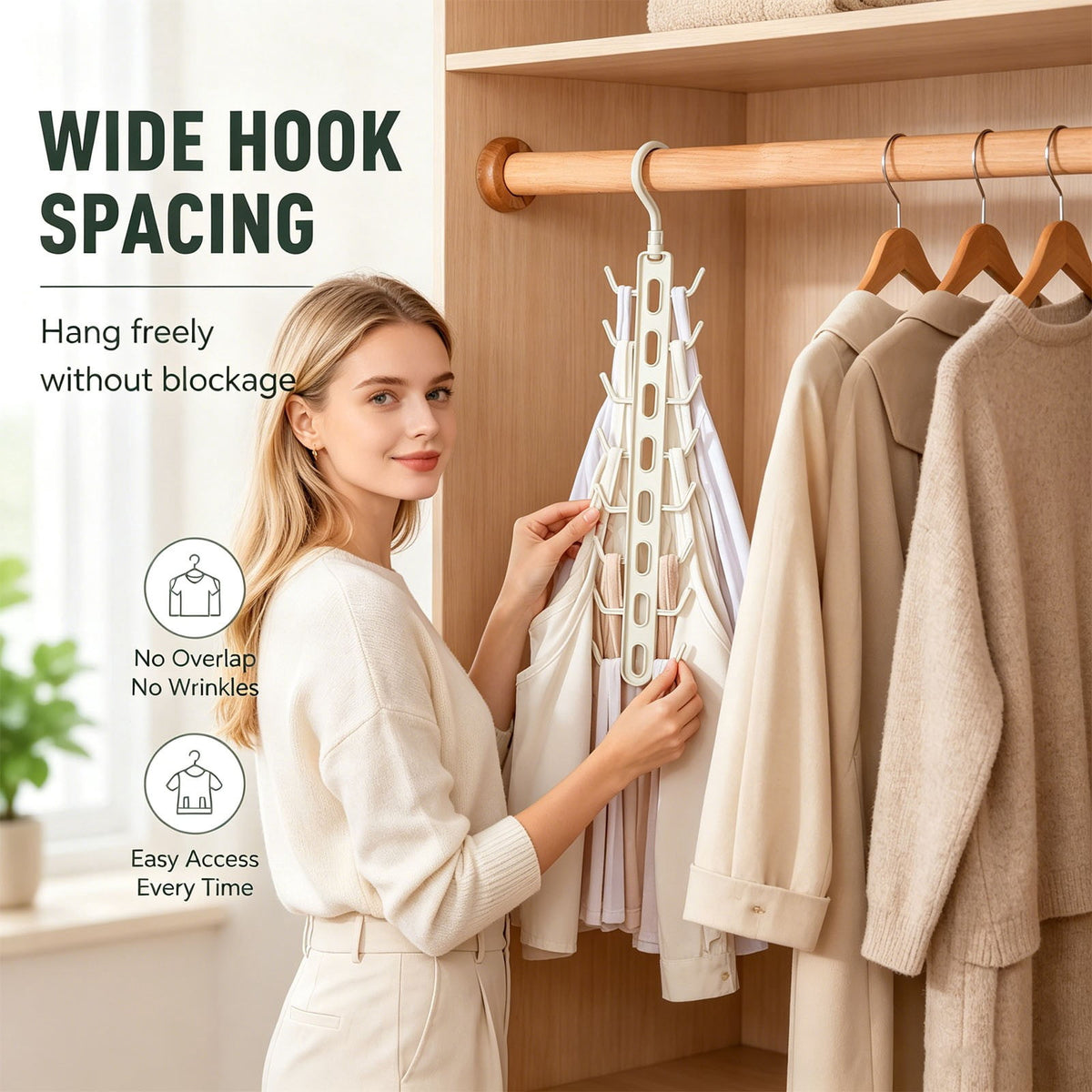 Rotating 16-Hook Closet Hanger for Tank Tops, Scarves and Belts - Image 5