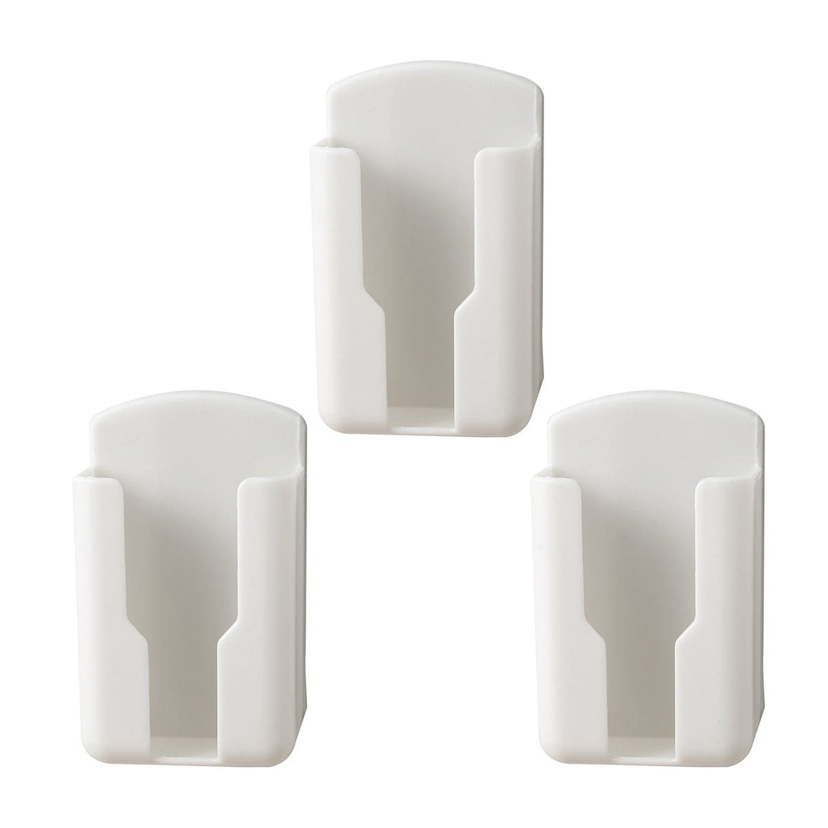 Wall-Mounted Remote Holder in Plastic, Tool-Free Adhesive Storage Box