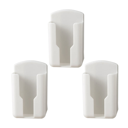 Wall-Mounted Remote Holder in Plastic, Tool-Free Adhesive Storage Box