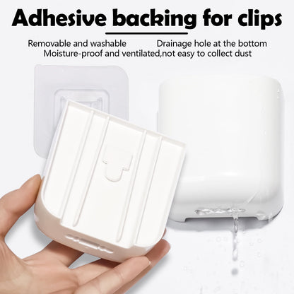 Adhesive Wall Caddies for Remotes and Pens, Set of Three White Holders - Image 4