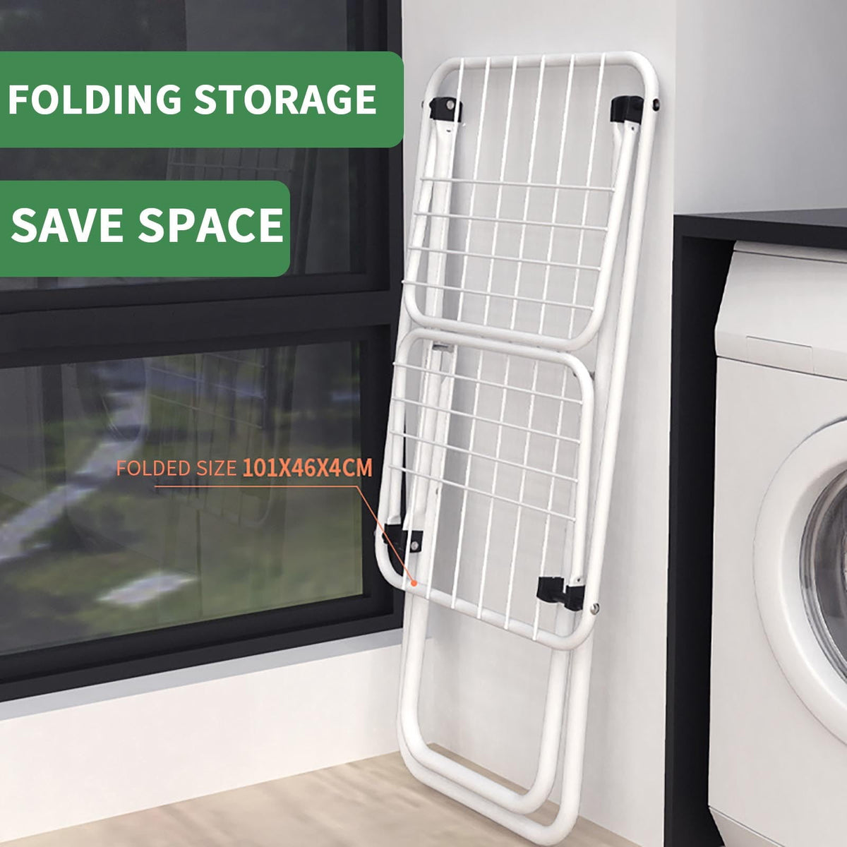 Folding X-Frame Clothes Drying Rack for Indoor and Outdoor Airing - Image 6