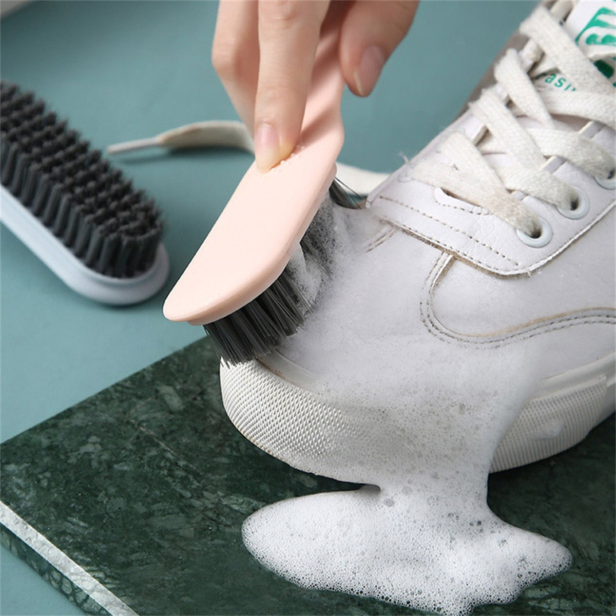 Soft Nylon Laundry and Stain Brush with Comfort Grip and Hanging Hole - Image 3