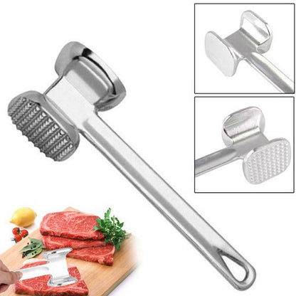 Two-Sided Aluminium Meat Mallet, 22.5 cm Tenderiser and Flattening Hammer - Image 3