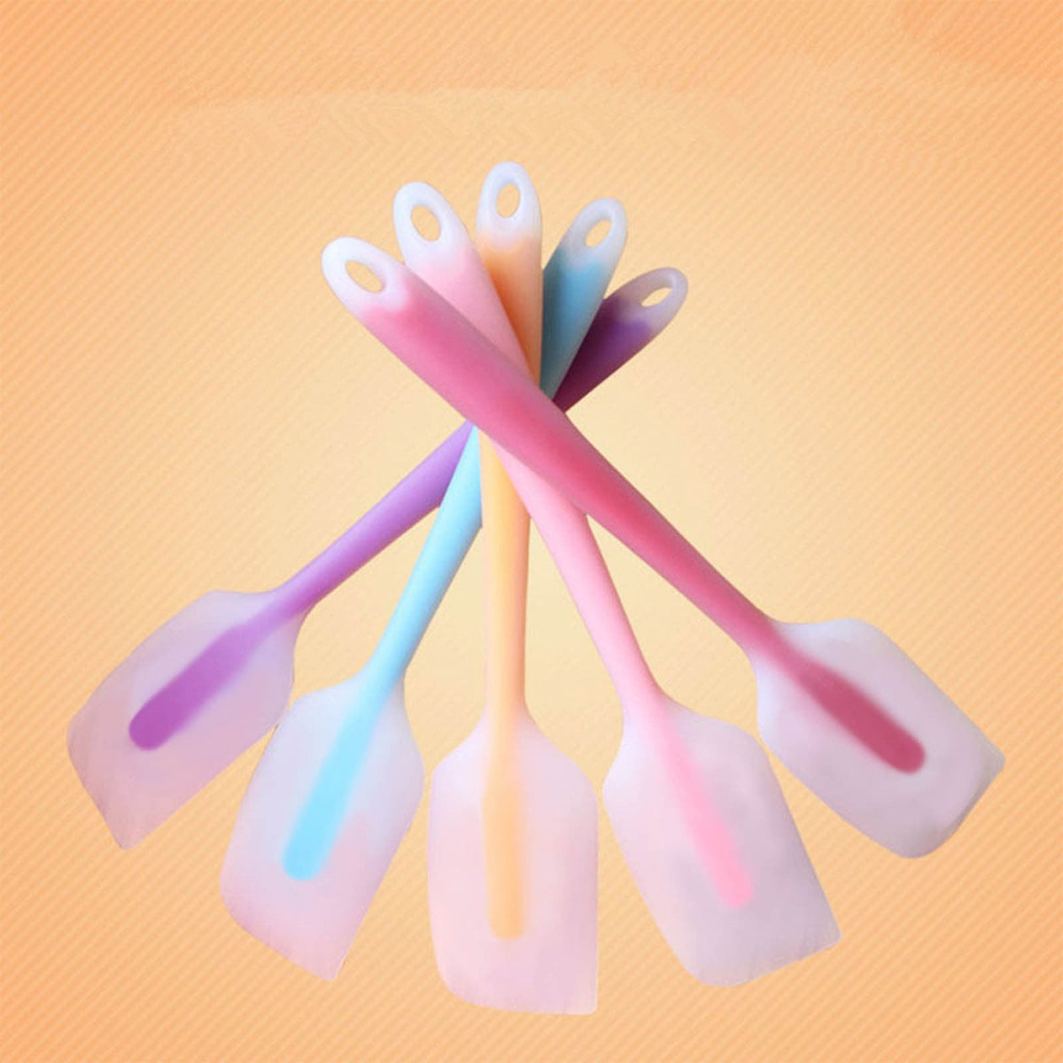 Translucent Silicone Spatula Set, Five Small Flexible Scrapers for Baking - Image 2