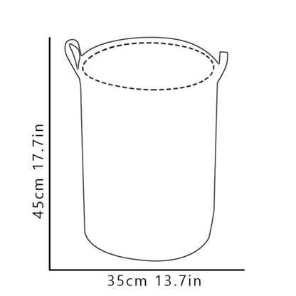 Collapsible Round Laundry Hamper in Canvas, 17.7 by 13.7 Inch with Handles - Image 3
