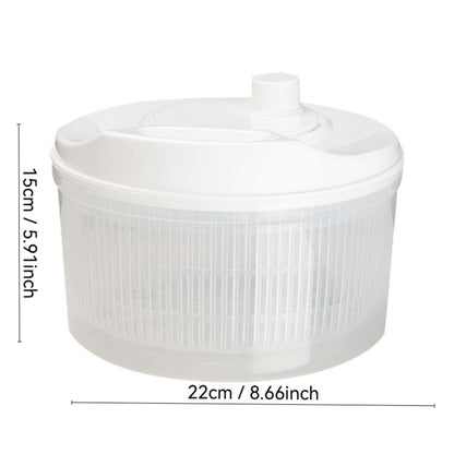 Hand-Crank Salad Spinner with Colander Basket and Clear Storage Bowl - Image 6