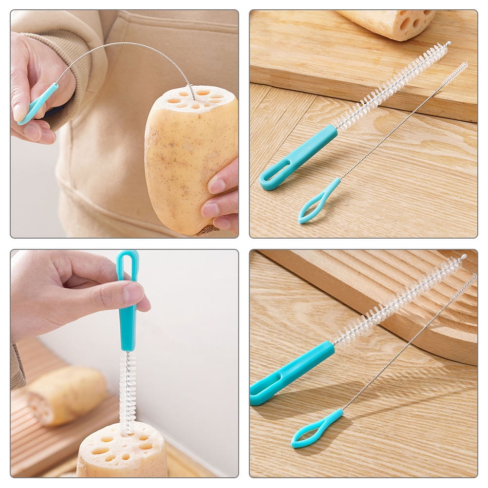 Drinking Straw Cleaning Brushes, Set of Two Narrow Bottle and Lid Brushes - Image 6