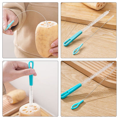 Drinking Straw Cleaning Brushes, Set of Two Narrow Bottle and Lid Brushes - Image 6