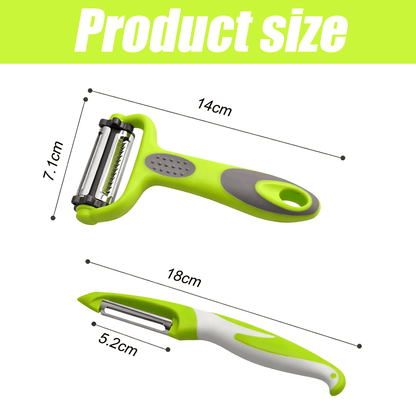 Six-Piece Vegetable Peeler Set with Rotating, Serrated and Straight Blades - Image 5