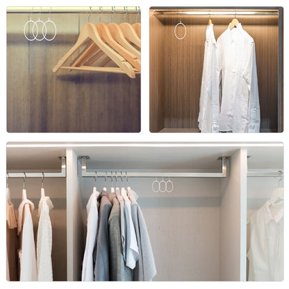 Scarf and Belt Hangers, Ten White Racks for Closet Rods, 9.04 Inch - Image 4