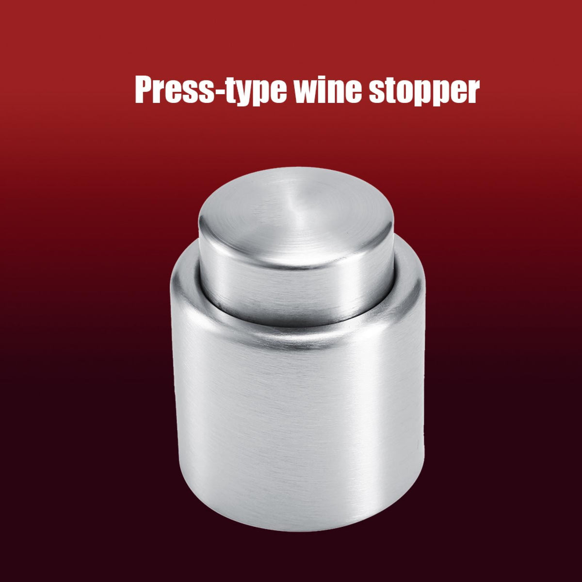 Vacuum Wine Bottle Stopper in Stainless Steel, 1.97 Inch Reusable Sealer - Image 2