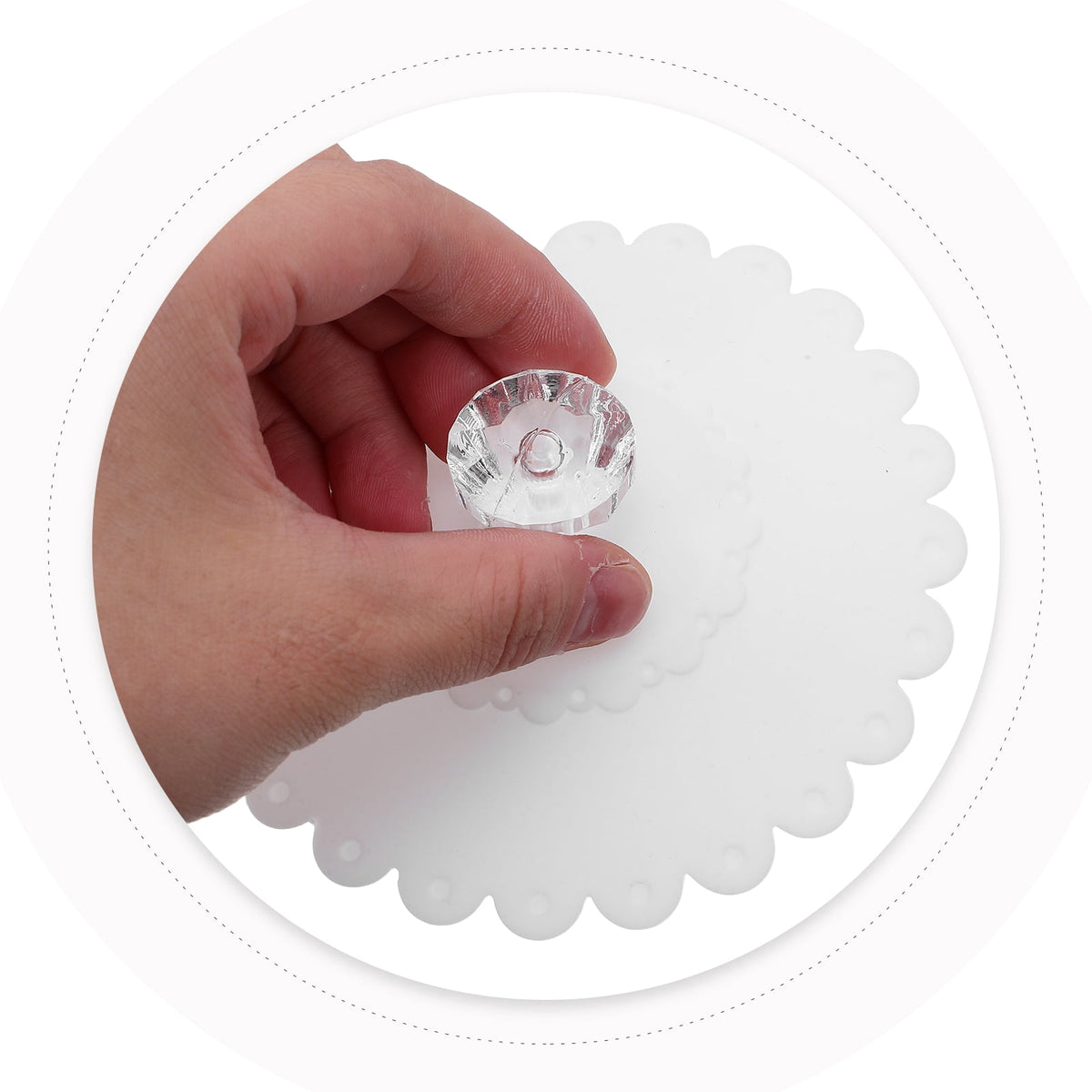 Silicone Mug Lids, Set of Three White Covers for Coffee and Tea Cups - Image 2