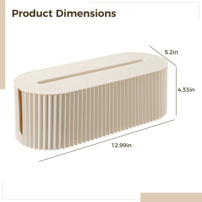 Beige Cord Storage Box for Desks, 12.99 Inch Dustproof Cable Organiser - Image 4