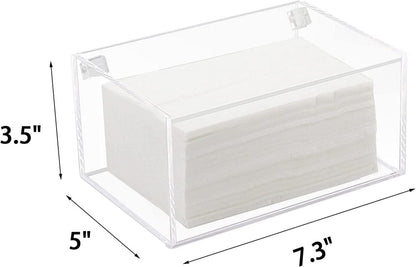 Clear Acrylic Dryer Sheet Box with Hinged Lid and Non-Slip Feet - Image 4