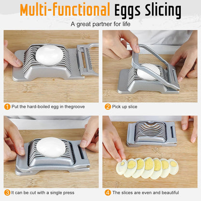 Aluminium Egg Slicer with Ten Steel Wires for Eggs, Cheese and Berries - Image 5