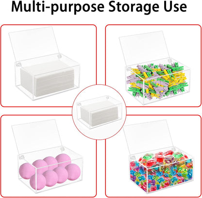Clear Acrylic Dryer Sheet Box with Hinged Lid and Non-Slip Feet - Image 5