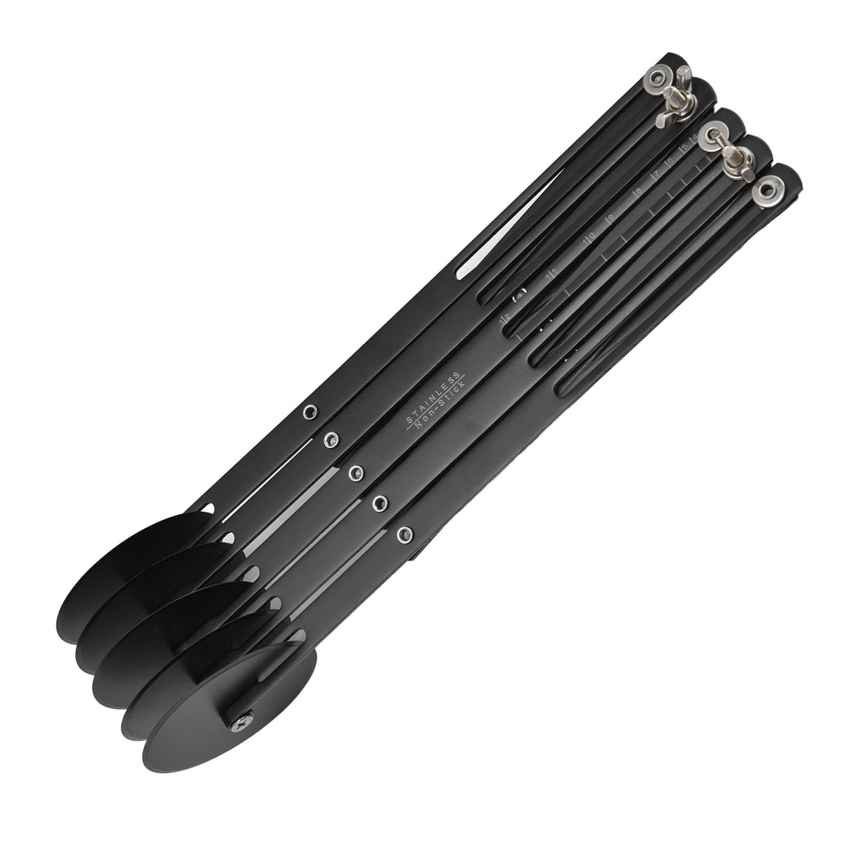 Expandable Five-Wheel Pastry Cutter, 11.4 Inch Stainless Steel Dough Divider - Image 3