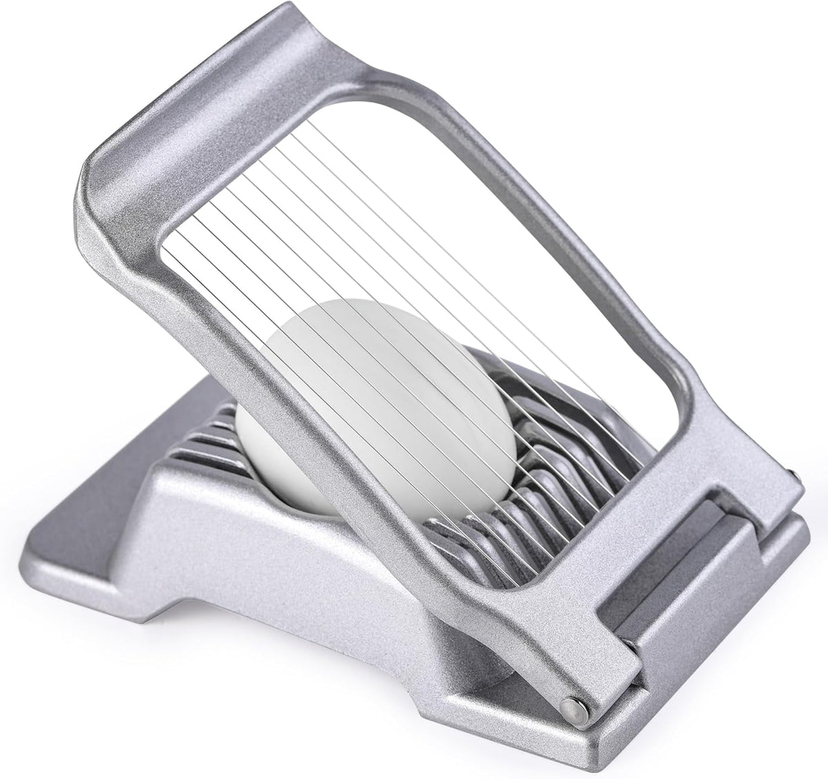Aluminium Egg Slicer with Ten Steel Wires for Eggs, Cheese and Berries