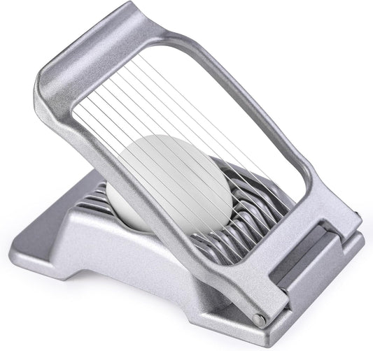 Aluminium Egg Slicer with Ten Steel Wires for Eggs, Cheese and Berries