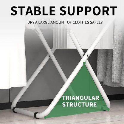 Folding X-Frame Clothes Drying Rack for Indoor and Outdoor Airing - Image 5