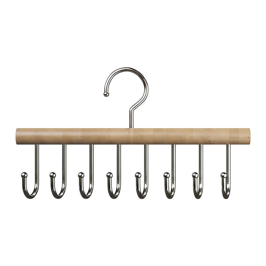 Belt and Tie Hanger with Eight Hooks, 11.02 by 6.69 Inch Closet Rack