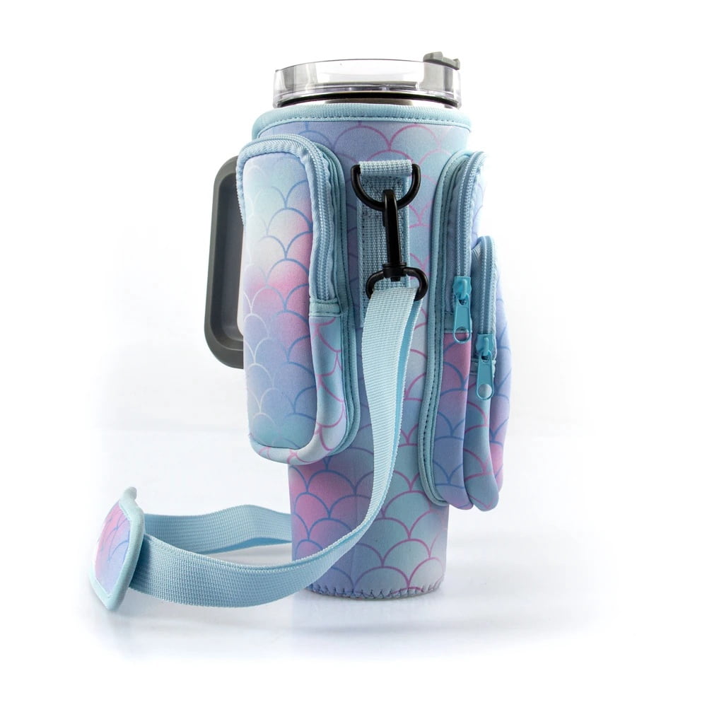 Neoprene Tumbler Sleeve for 30 and 40 Ounce Cups with Strap and Mini Pocket - Image 2