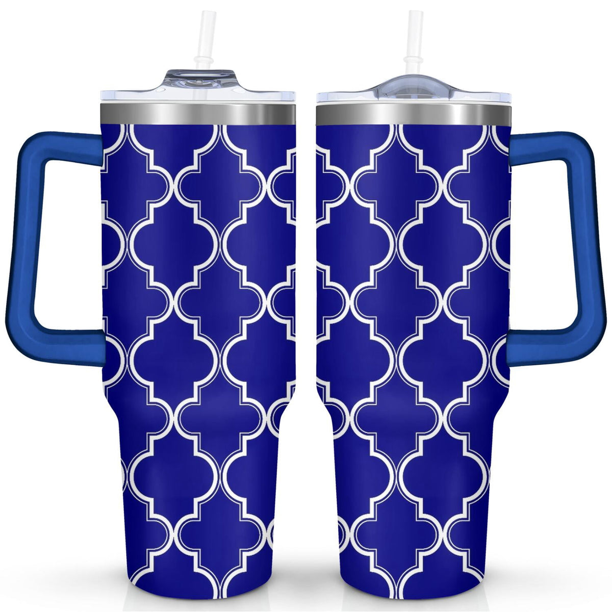 Insulated 40 oz Tumbler with Handle and Straw, Stainless Steel Travel Cup - Image 2