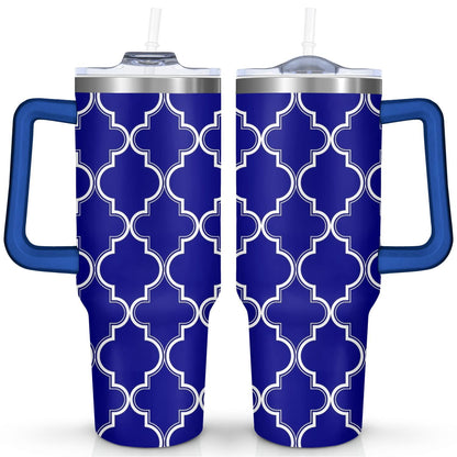 Insulated 40 oz Tumbler with Handle and Straw, Stainless Steel Travel Cup - Image 2