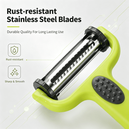 Six-Piece Vegetable Peeler Set with Rotating, Serrated and Straight Blades - Image 6