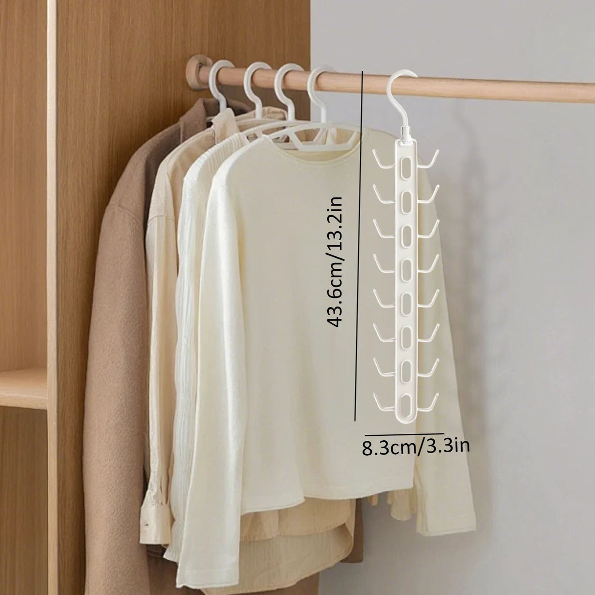 Rotating 16-Hook Closet Hanger for Tank Tops, Scarves and Belts - Image 3