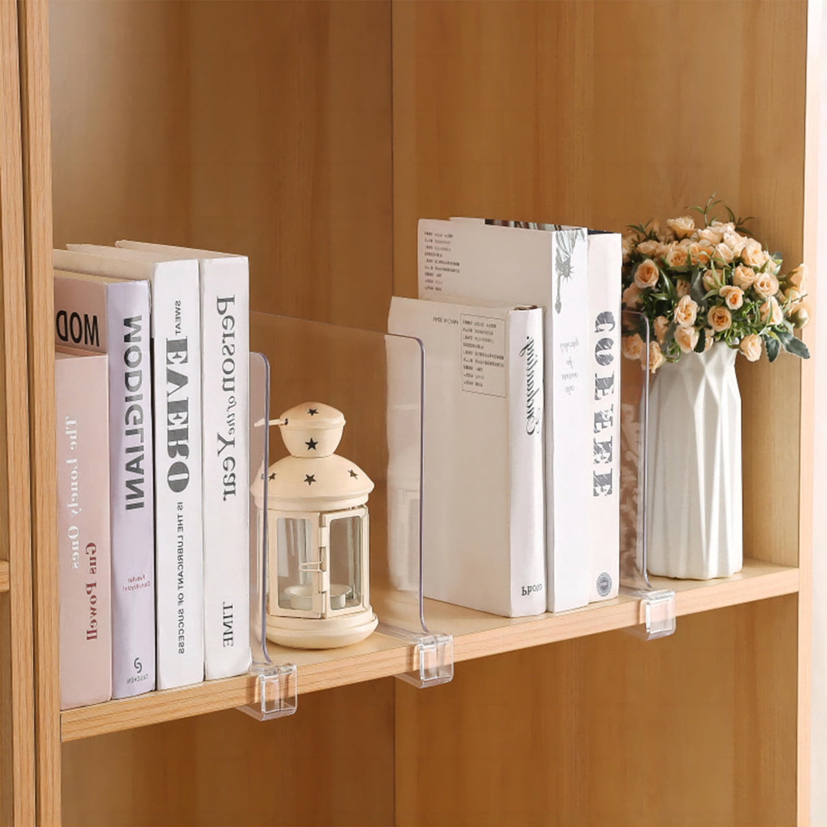 Clear Acrylic Shelf Dividers, Two L-Shaped Closet Separators, 11.81 Inch - Image 5