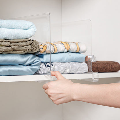 Clear Acrylic Shelf Dividers, Two L-Shaped Closet Separators, 11.81 Inch - Image 6