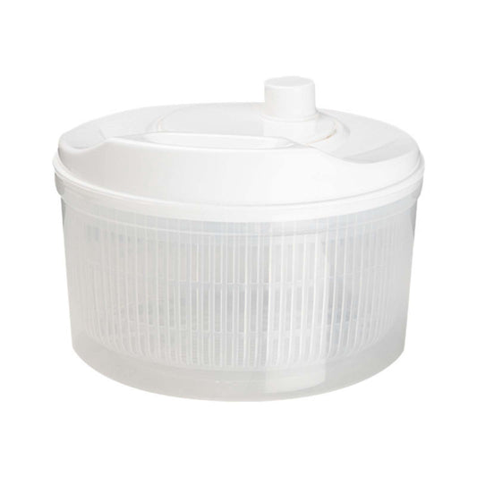 Hand-Crank Salad Spinner with Colander Basket and Clear Storage Bowl