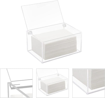 Clear Acrylic Dryer Sheet Box with Hinged Lid and Non-Slip Feet - Image 3