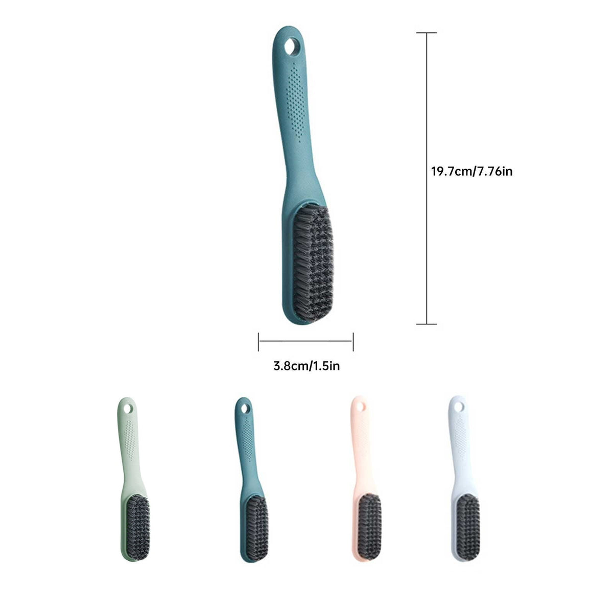Soft Nylon Laundry and Stain Brush with Comfort Grip and Hanging Hole - Image 2