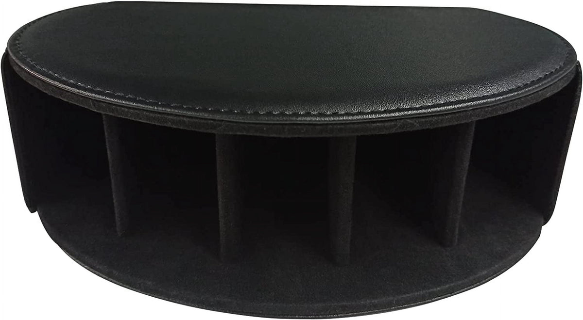 Leather Remote Caddy with Five Compartments, 8.46 Inch Desktop Tray - Image 4