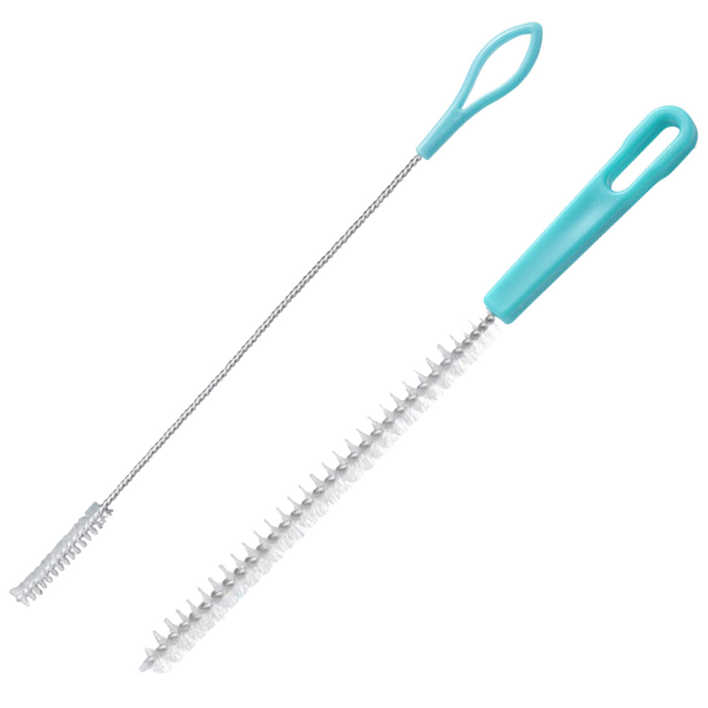 Drinking Straw Cleaning Brushes, Set of Two Narrow Bottle and Lid Brushes